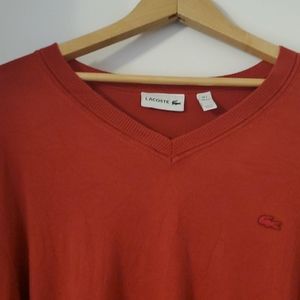 Mens Lacoste Vneck Sweater